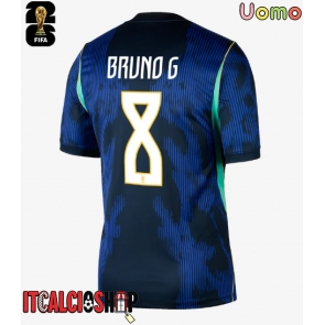 Brasile Bruno Guimaraes #8 Seconda Maglia Mondiali 2026 Manica Corta Brasile Bruno Guimaraes #8 Seconda Maglia Mondiali 2026 Manica Corta
